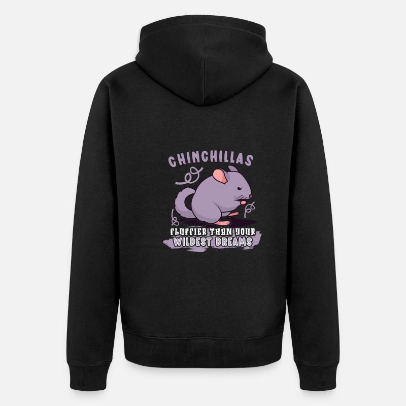 Chinchilla Propriétaire Chinchilla Enthusiast - Veste à capuche bio Premium Unisexe - noir
