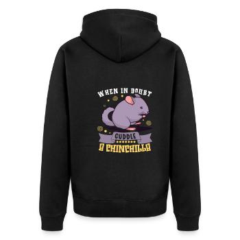 Chinchilla Propriétaire Chinchilla Enthusiast - Veste à capuche bio Premium Unisexe - noir - Dos - Nico (187cm)
