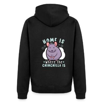 Chinchilla Propriétaire Chinchilla Enthusiast - Veste à capuche bio Premium Unisexe - noir - Dos - Nico (187cm)
