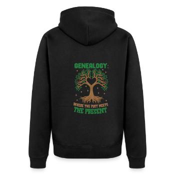 Arbre généalogique Historien de la famille Généalogie Généalogiste - Veste à capuche bio Premium Unisexe - noir - Dos - Nico (187cm)