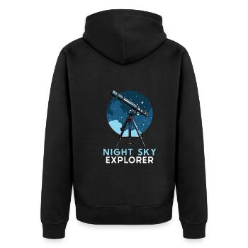 Astrophotographie Astronomy Space Camera - Veste à capuche bio Premium Unisexe - noir - Dos - Nico (187cm)