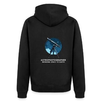 Astrophotographie Astronomie Appareil photo spatial - Veste à capuche bio Premium Unisexe - noir - Dos - Nico (187cm)