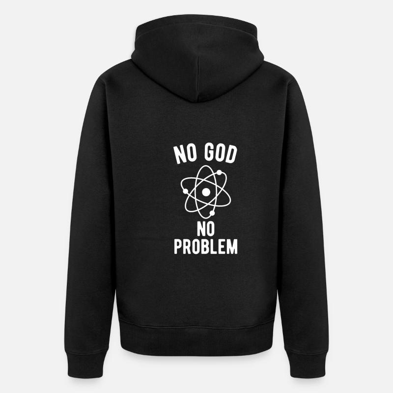 Athée, Athéisme, Anti-religion, Sécurité, - Veste à capuche bio Premium Unisexe - noir