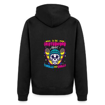 Horror Skateboarder Halloween Skateboard Cadeau - Veste à capuche bio Premium Unisexe - noir - Dos - Nico (187cm)