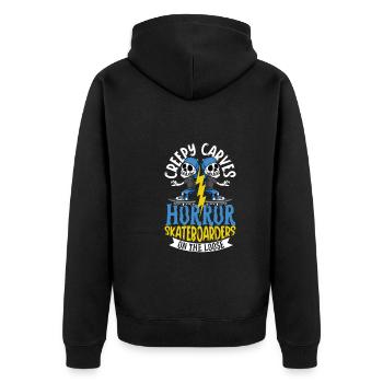 Horror Skateboarder Halloween Skateboard Cadeau - Veste à capuche bio Premium Unisexe - noir - Dos - Nico (187cm)