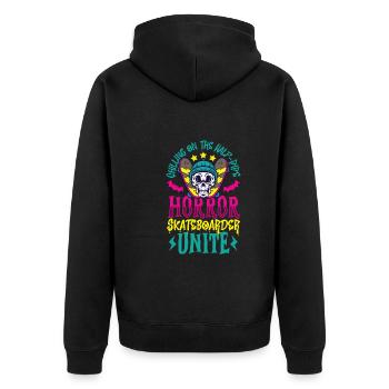 Horror Skateboarder Halloween Skateboard Cadeau - Veste à capuche bio Premium Unisexe - noir - Dos - Nico (187cm)