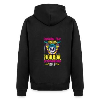 Horror Skateboarder Halloween Skateboard Cadeau - Veste à capuche bio Premium Unisexe - noir - Dos - Nico (187cm)