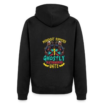 Horror Skateboarder Halloween Skateboard Cadeau - Veste à capuche bio Premium Unisexe - noir - Dos - Nico (187cm)