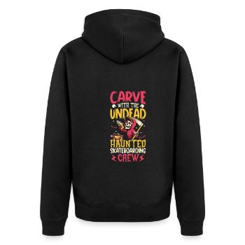Horror Skateboarder Halloween Skateboard Cadeau - Veste à capuche bio Premium Unisexe - noir - Dos - Nico (187cm)