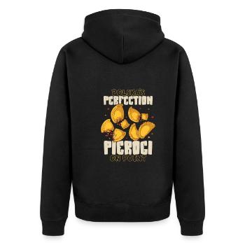Pierogi Polish Food Polish heritage Polska Food - Unisex Premium Bio Zip Hoodie - Schwarz - Hinten - Nico (187cm)