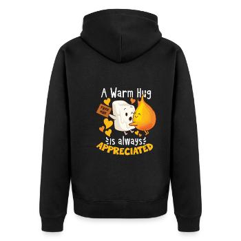 Scout Camping Outdoor Romantic - Unisex Premium Organic Zip Hoodie - black - Back - Nico (187cm)