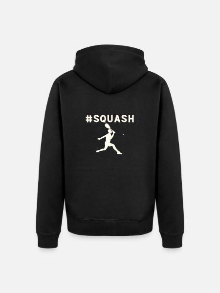 Squash - Unisex Premium Bio Zip Hoodie - Schwarz