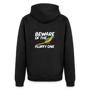 Yellow-breasted Macaw Parrot Blue And Yellow Macaw - Unisex Premium Organic Zip Hoodie - black - Back - Nico (187cm)