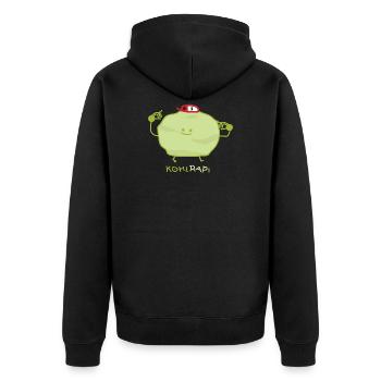 Chou-rappeur drôle - Veste à capuche bio Premium Unisexe - noir - Dos - Nico (187cm)