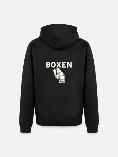 Boxen - Unisex Premium Bio Zip Hoodie - Schwarz
