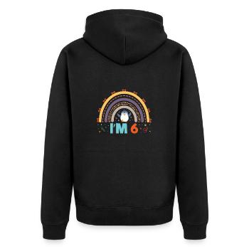 King Penguin Emperor Penguin Penguin Gift - Unisex Premium Organic Zip Hoodie - black - Back - Nico (187cm)