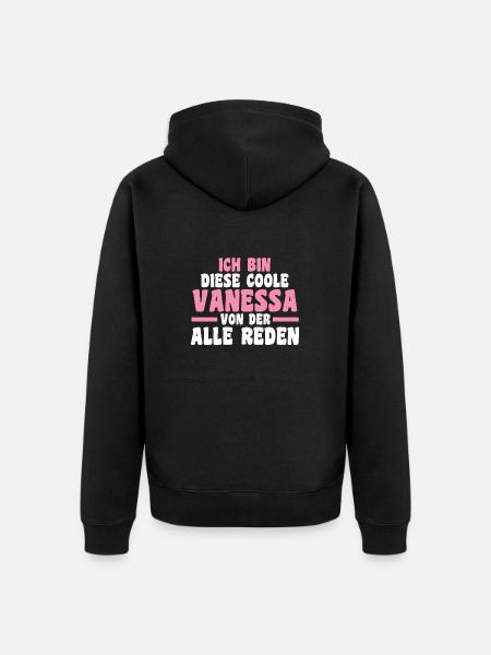 Vanessa - Unisex Premium Bio Zip Hoodie - Schwarz