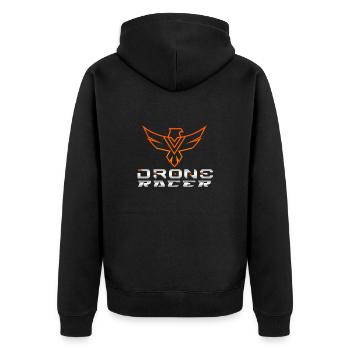 Drone Drones Drone Flight Drone Pilot - Unisex Premium Organic Zip Hoodie - black - Back - Nico (187cm)