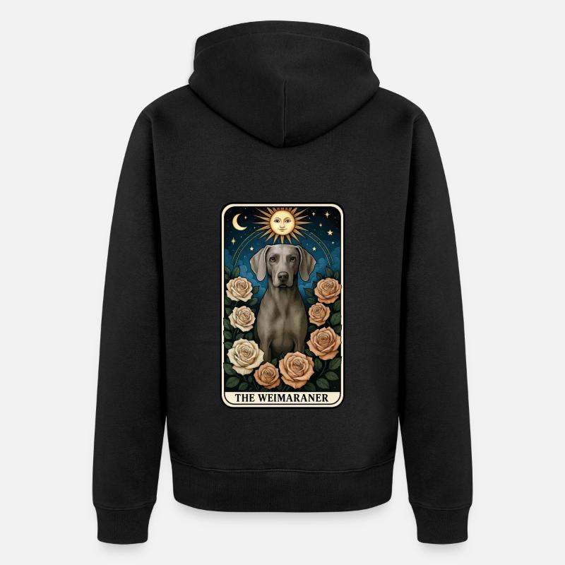 Weimaraner - Unisex Premium Bio Zip Hoodie - Schwarz