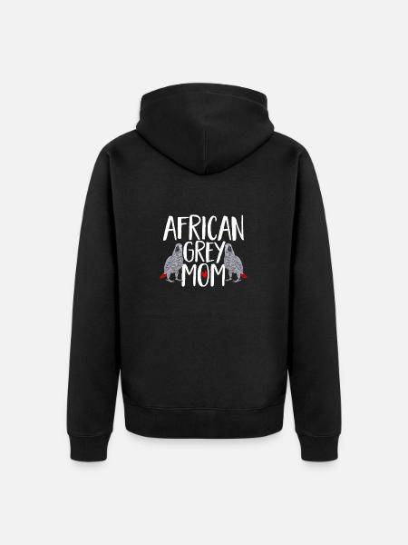 Graupapagei African Grey Parrot Papagei - Unisex Premium Organic Zip Hoodie - black