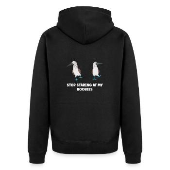 Blue-footed Booby Seabird Blue-footed Booby Seabird - Unisex Premium Organic Zip Hoodie - black - Back - Nico (187cm)