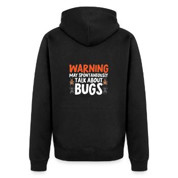 Insect collectors, insects, beetle lovers, entomologists - Unisex Premium Organic Zip Hoodie - black - Back - Nico (187cm)