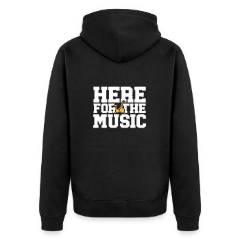 Indoor Cycling Bike Workout - Unisex Premium Organic Zip Hoodie - black - Back - Nico (187cm)