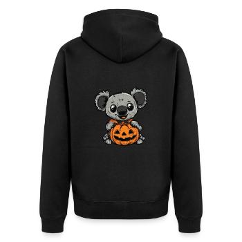 Koala Halloween Bande Dessinée Drôle - Veste à capuche bio Premium Unisexe - noir - Dos - Nico (187cm)