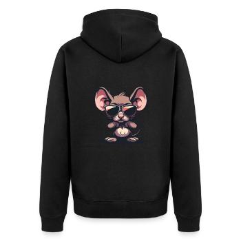 Animal souris - Veste à capuche bio Premium Unisexe - noir - Dos - Nico (187cm)