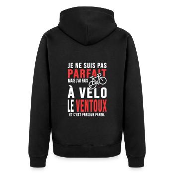 j ai fais le ventoux à vélo cadeau velo cycliste - Veste à capuche bio Premium Unisexe - noir - Dos - Nico (187cm)