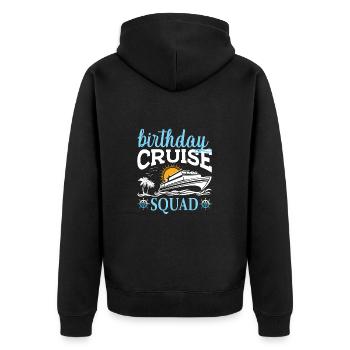 Geburtstag Kreuzfahrt Squad Kreuzfahrt Urlaub Geburtstag - Unisex Premium Bio Zip Hoodie - Schwarz - Hinten - Nico (187cm)