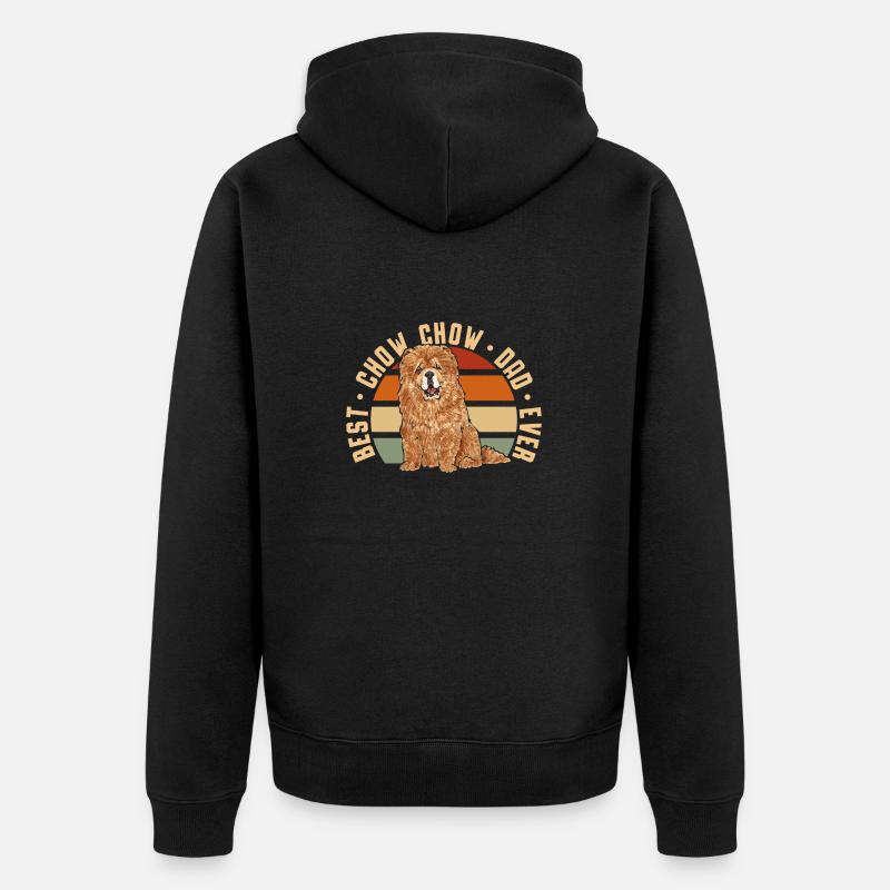 Chow Chow Chien - Veste à capuche bio Premium Unisexe - noir