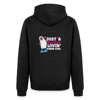 Blue-footed Booby Seabird Blue-footed Booby Seabird - Unisex Premium Organic Zip Hoodie - black - Back - Nico (187cm)