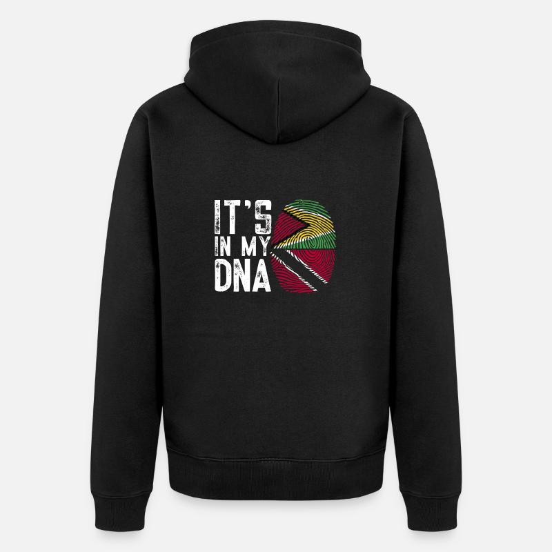 Guyana Drapeau Guyanais Guyana - Veste à capuche bio Premium Unisexe - noir