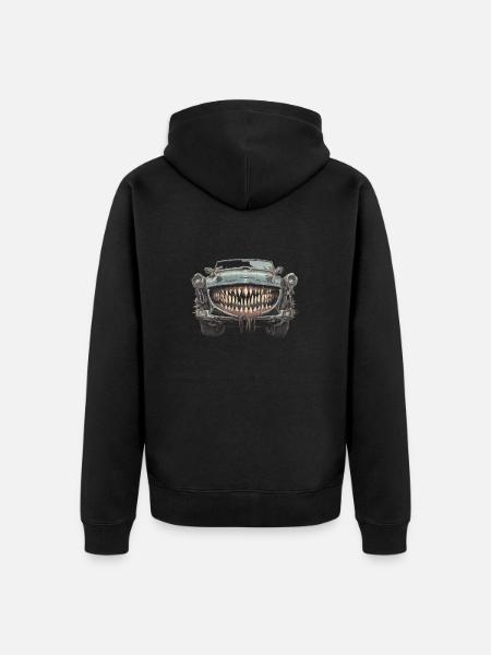 the car of hell - Unisex Premium Organic Zip Hoodie - black