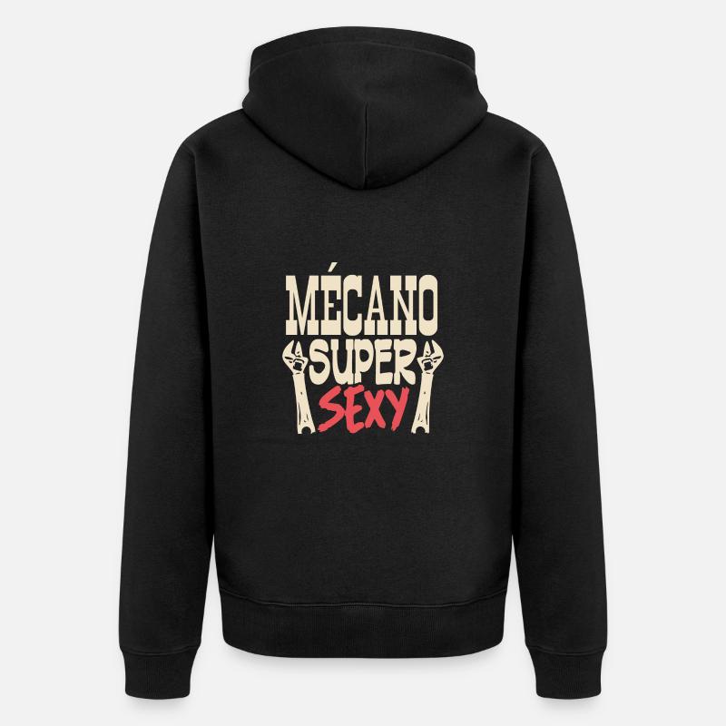 mécano super sexy - Veste à capuche bio Premium Unisexe - noir