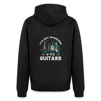 Ce n’est pas de la thésaurisation si ce sont des guitares - Veste à capuche bio Premium Unisexe - noir - Dos - Nico (187cm)