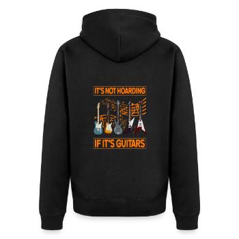Ce n’est pas de la thésaurisation si ce sont des guitares - Veste à capuche bio Premium Unisexe - noir - Dos - Nico (187cm)