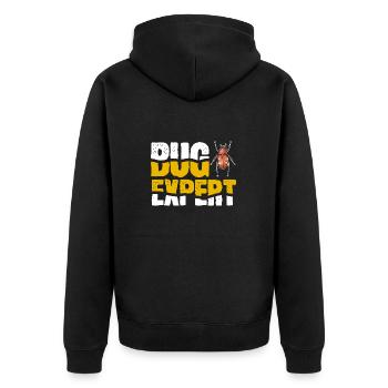 Insect collectors, insects, beetle lovers, entomologists - Unisex Premium Organic Zip Hoodie - black - Back - Nico (187cm)