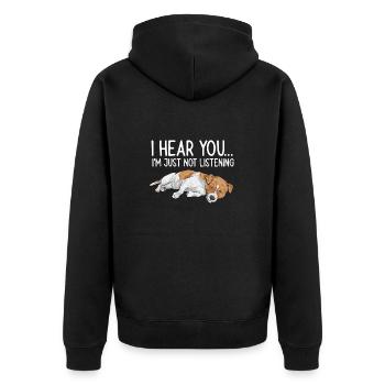 Jack Russell Terrier - Veste à capuche bio Premium Unisexe - noir - Dos - Nico (187cm)