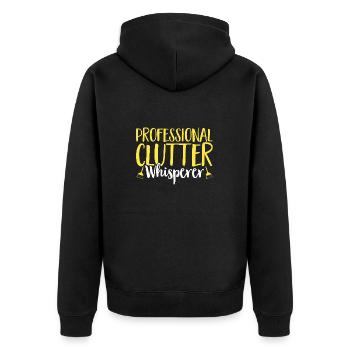 Domestic help, cleaner, housekeeper - Unisex Premium Organic Zip Hoodie - black - Back - Nico (187cm)