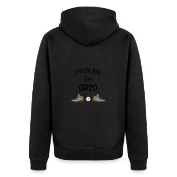 J'peux pas j'ai GR20 - Veste à capuche bio Premium Unisexe - noir - Dos - Nico (187cm)