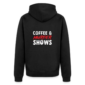 Wahre Verbrechen Podcaster True Crime Podcast - Unisex Premium Bio Zip Hoodie - Schwarz - Hinten - Nico (187cm)
