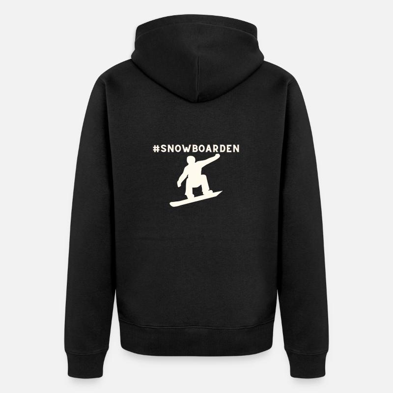 snowboarden - Unisex Premium Bio Zip Hoodie - Schwarz