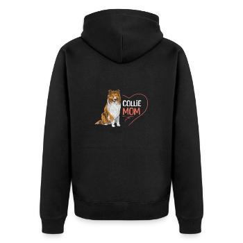 Collie à poil long Chien Rough Collie - Veste à capuche bio Premium Unisexe - noir - Dos - Nico (187cm)