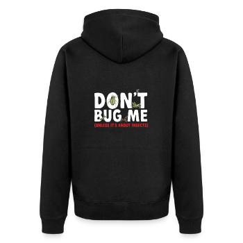 Insect collectors, insects, beetle lovers, entomologists - Unisex Premium Organic Zip Hoodie - black - Back - Nico (187cm)