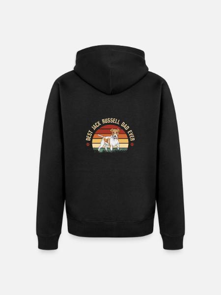 Jack Russell Terrier - Unisex Premium Organic Zip Hoodie - black