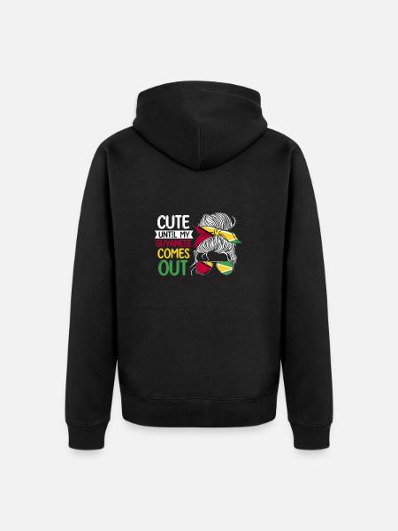 Guyana Flag Guyanese Guyana - Unisex Premium Organic Zip Hoodie - black