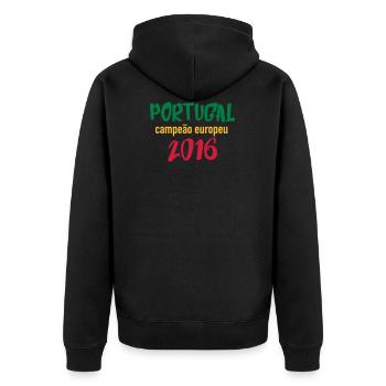 Portugal - Veste à capuche bio Premium Unisexe - noir - Dos - Nico (187cm)