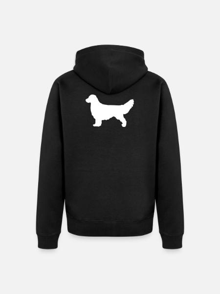GOLDEN RETRIEVER Silhouette - Unisex Premium Organic Zip Hoodie - black